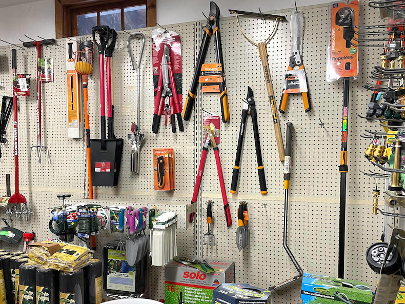 Tools for sale in our hardware store
